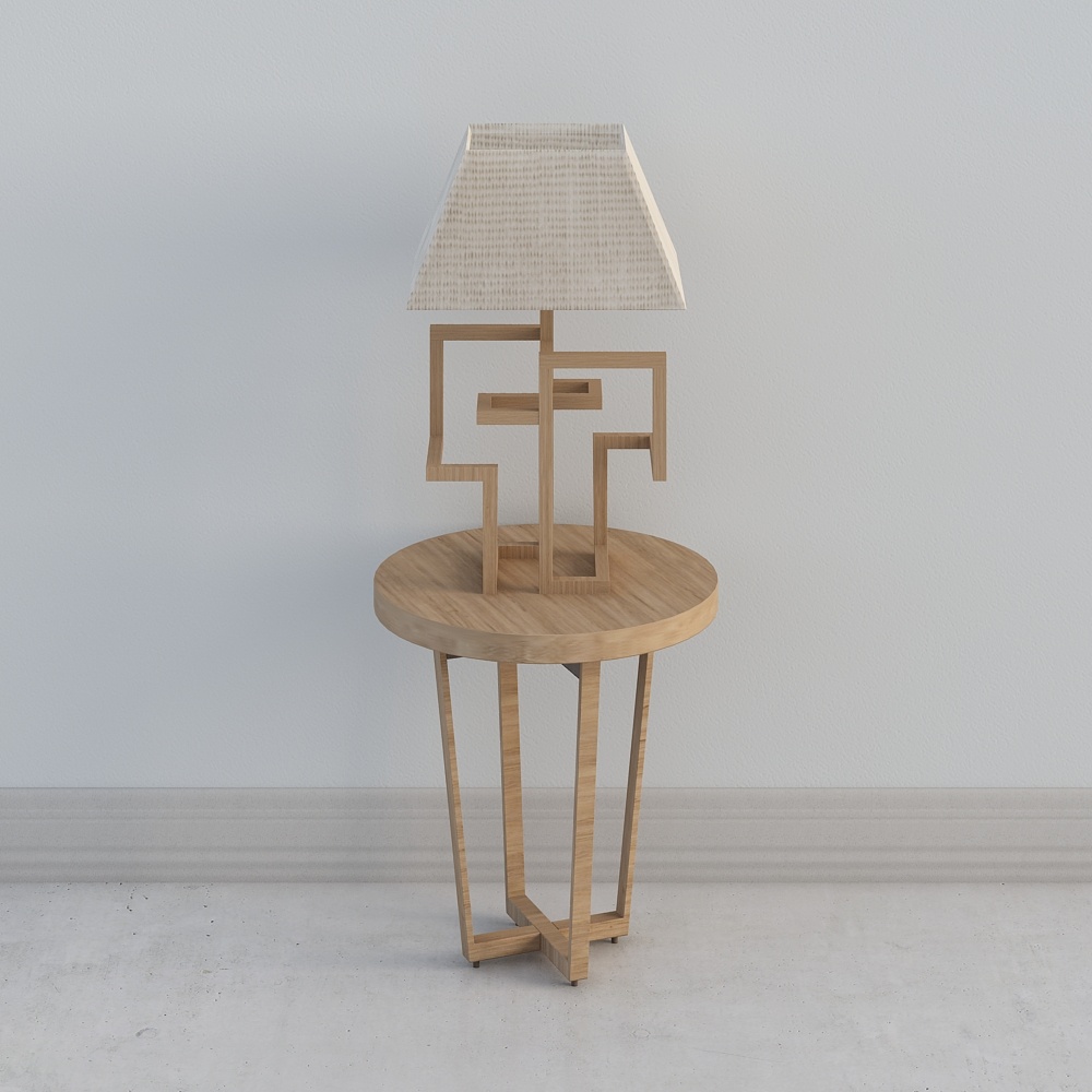 Tavolini laterali con bordo in legno moderno