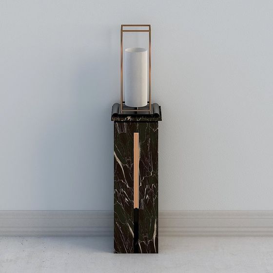 Elegant Marble Table Lamp 3D model