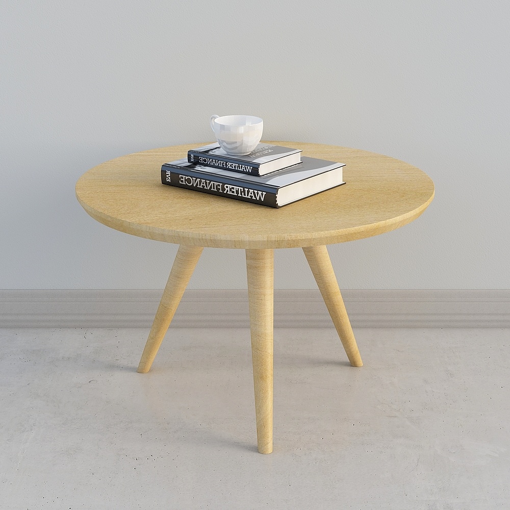 現代黃木色茶桌