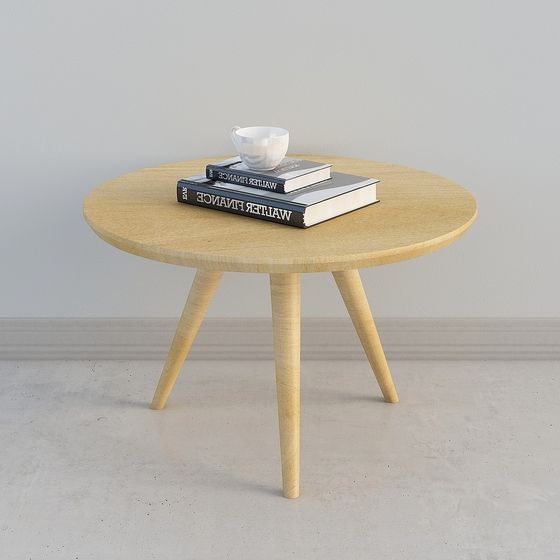 現代黃木色茶桌