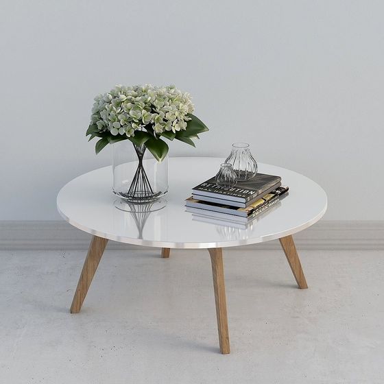 Tavolo da caffè/te bianco moderno