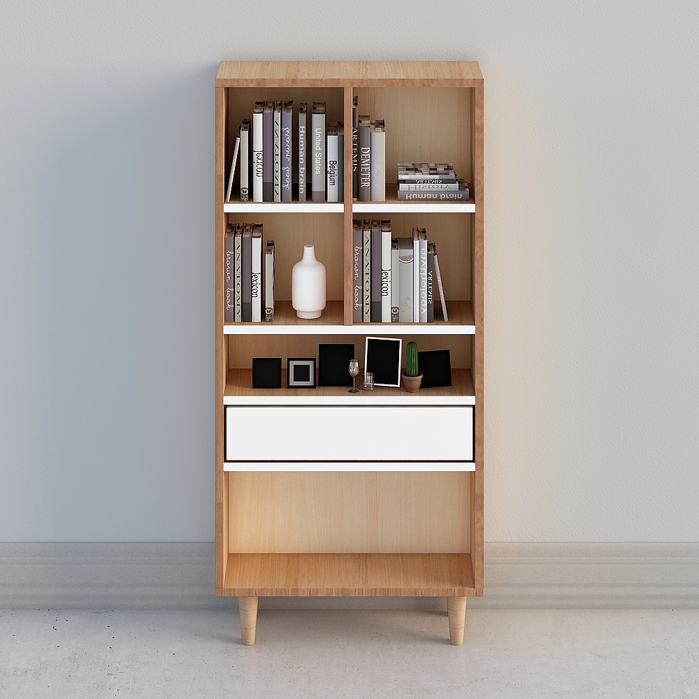 Tủ sách màu gỗ hiện đại Tủ sách