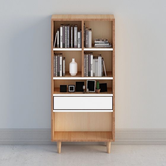 Tủ sách màu gỗ hiện đại Tủ sách