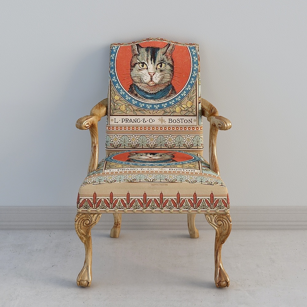 Whimsical Cat Chair 3D model