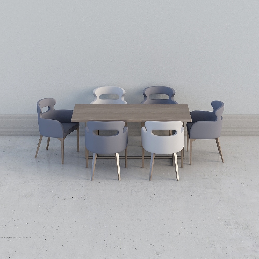 Simple European wooden color dining table combination Dining Set