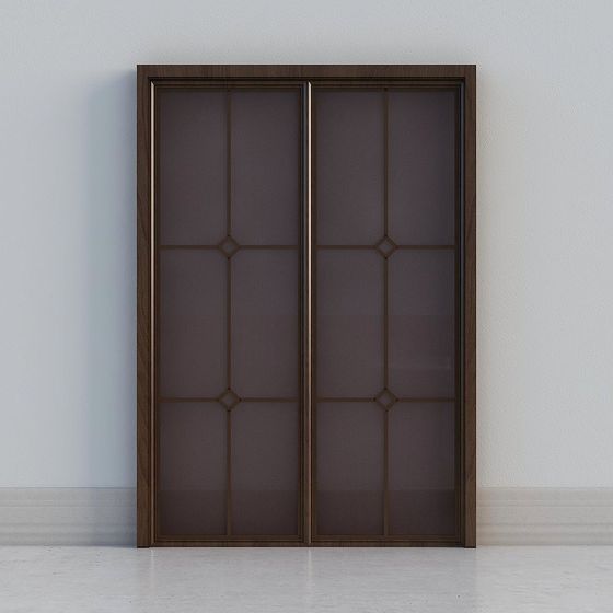 Elegant Glass Door 3D model