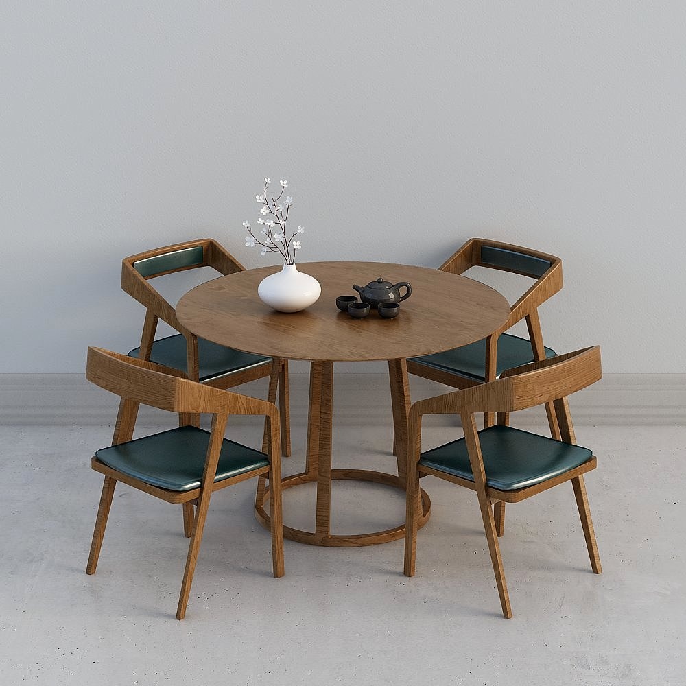 簡歐木色餐桌組合