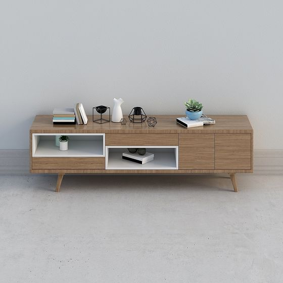 Mobile TV in Legno Colorato Moderna