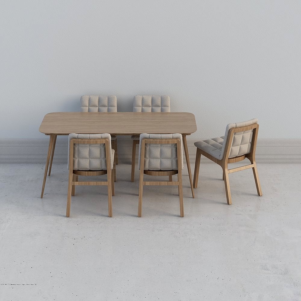 Modern light wood dining table combination Dining Set