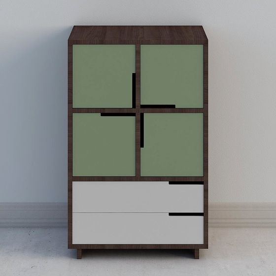 Urban Elegance Storage Cabinet 3D model for Modern Spaces