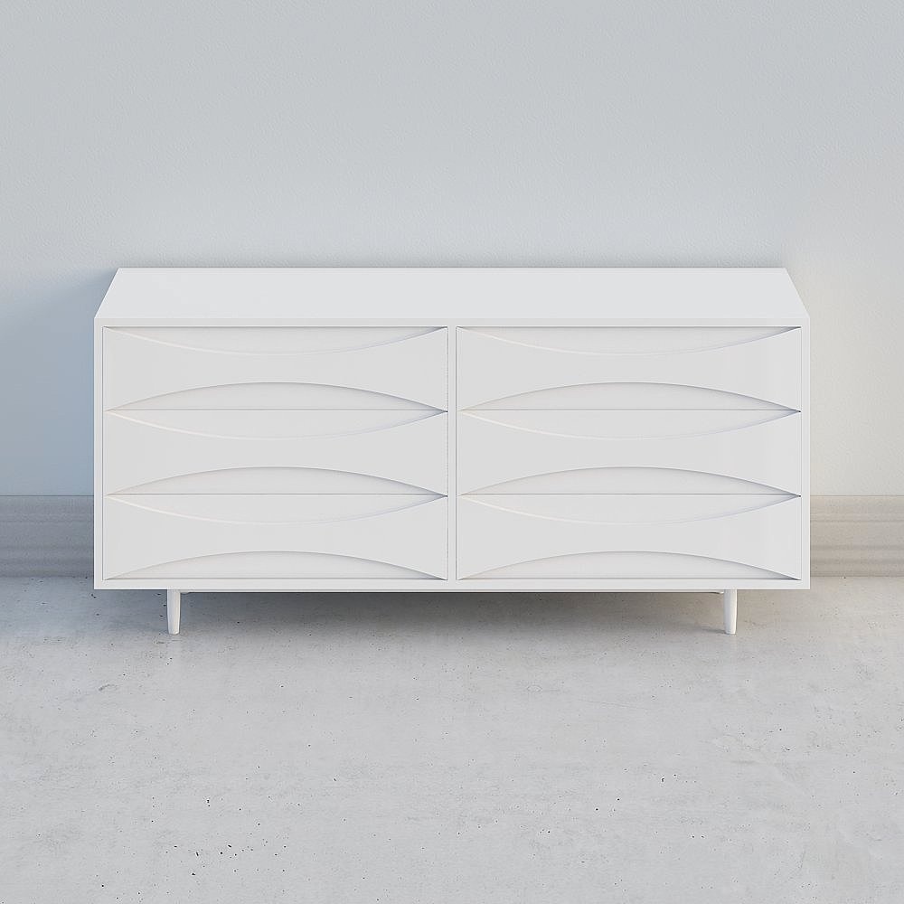 Tủ búp phê màu trắng hiện đại