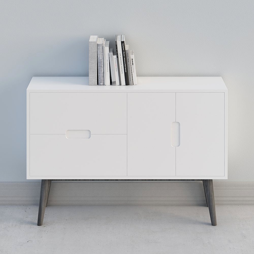 현대적 화이트 사이드보드