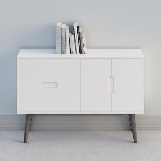 현대적 화이트 사이드보드