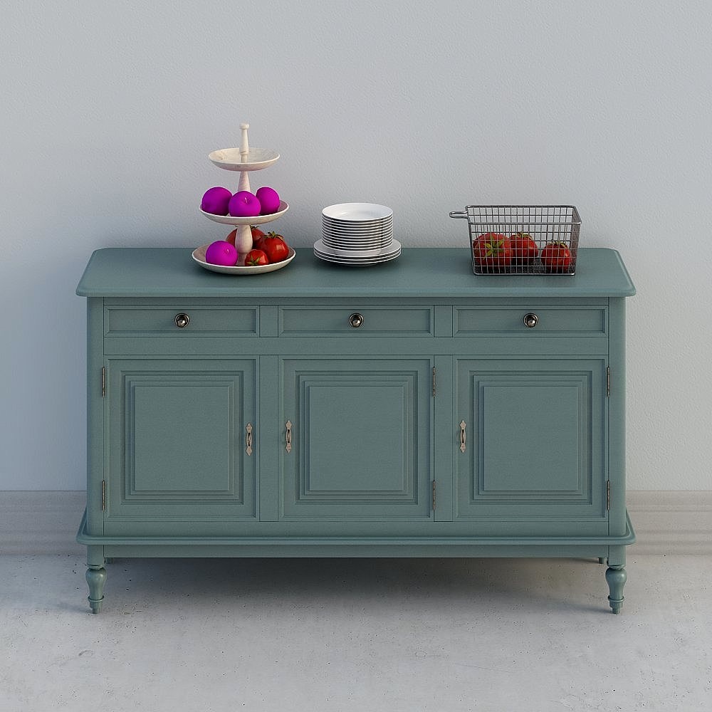 Vintage-Style Sideboard 3D model for Modern Interiors