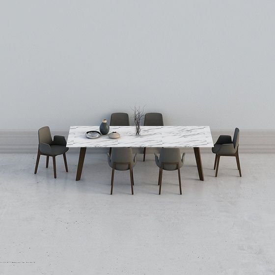 北欧大理石ダイニングテーブル コンビダイニングセット