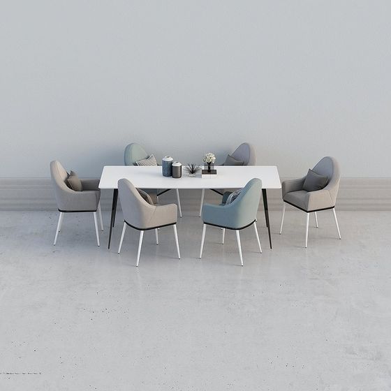 Combinación de mesa de comedor blanca americana