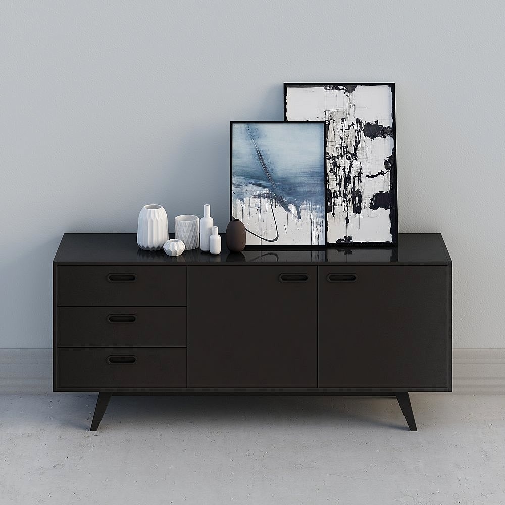 Modern dark wood sideboard, Sideboard