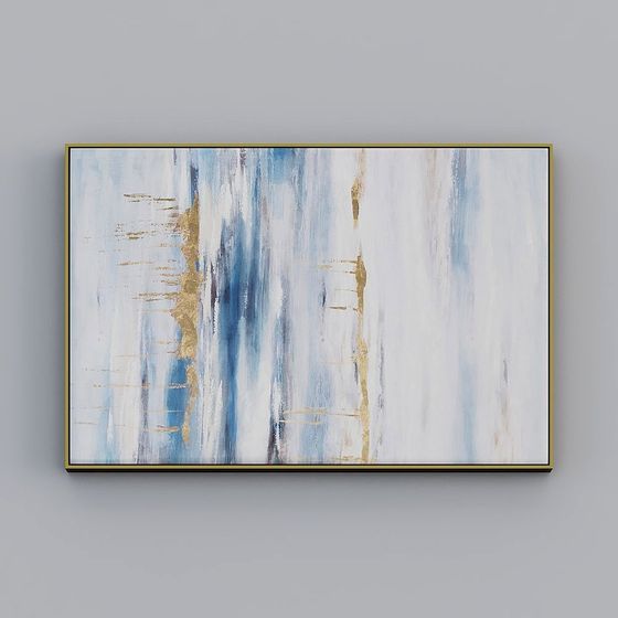 Luminous Abstract Painting 3D Model