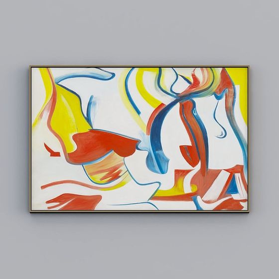 Abstract Frame 3D model for Modern Art