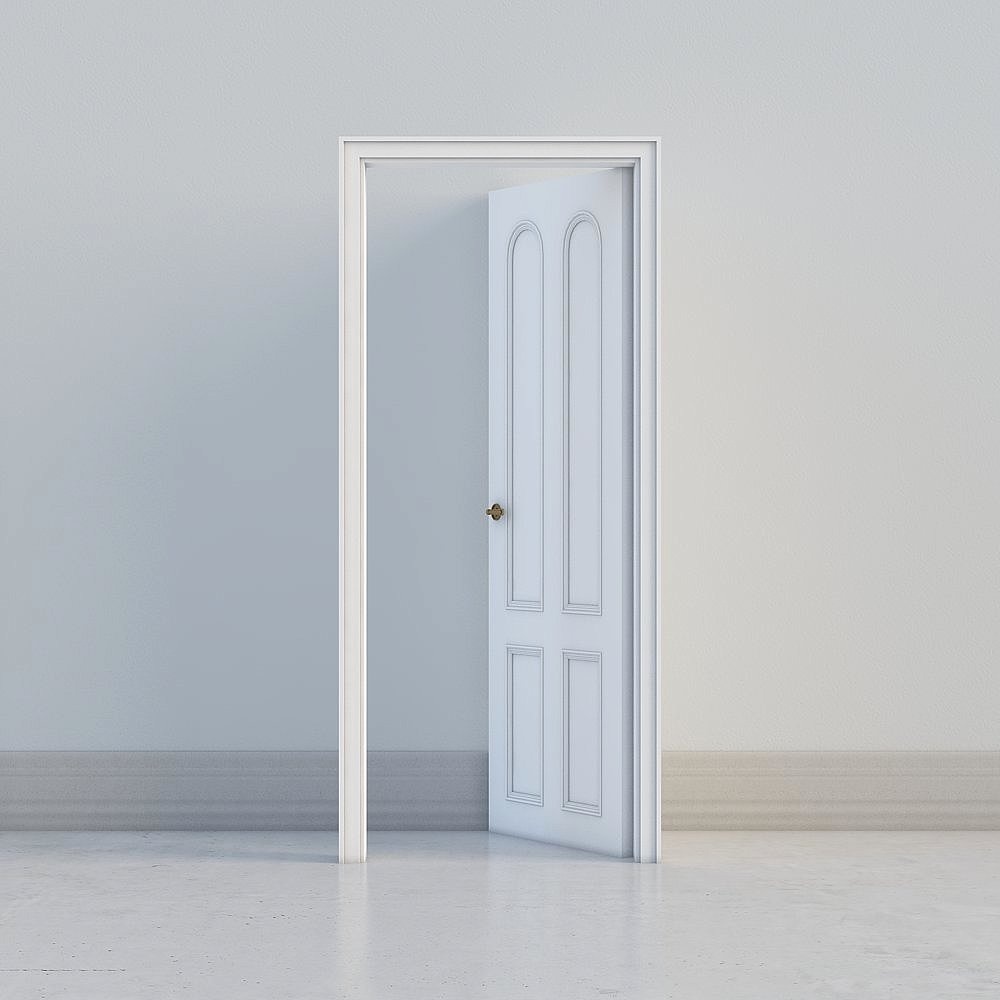 Open door-European flat door combination 3D model-08-60