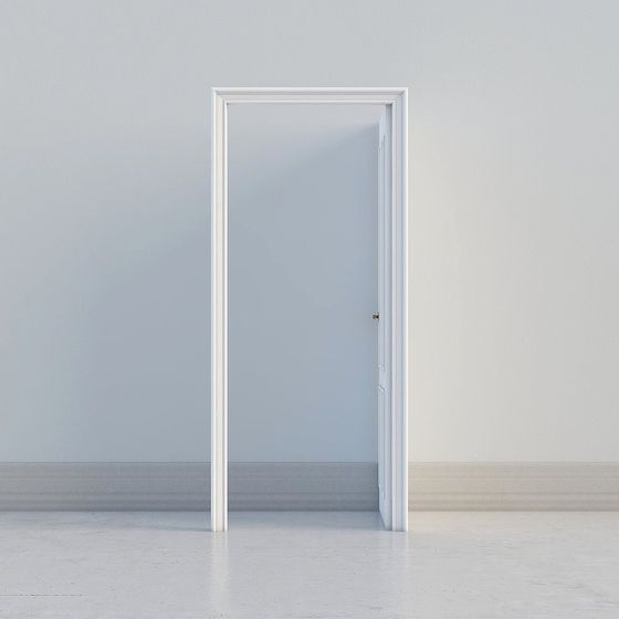 Elegant Minimalist 3D Model Door
