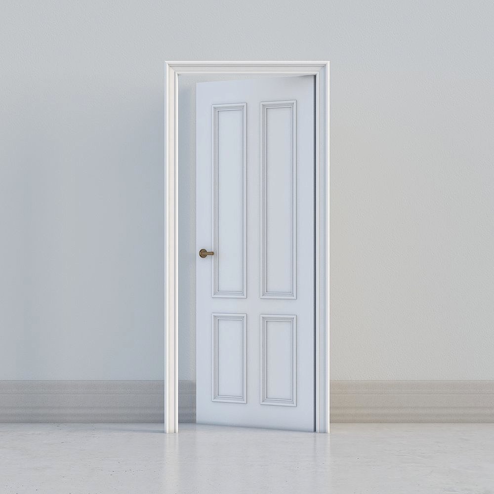Open door-European flat door combination 3D model-06-30