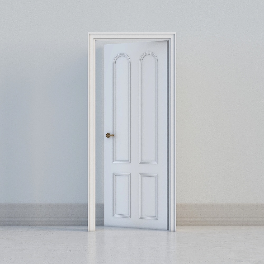 Elegant Low-Poly Door 3D Model