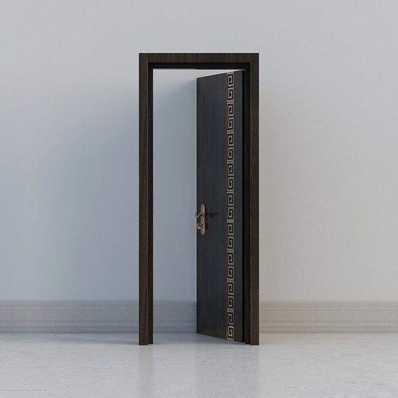 Exquisite Wooden Door 3D model for Creative Spaces