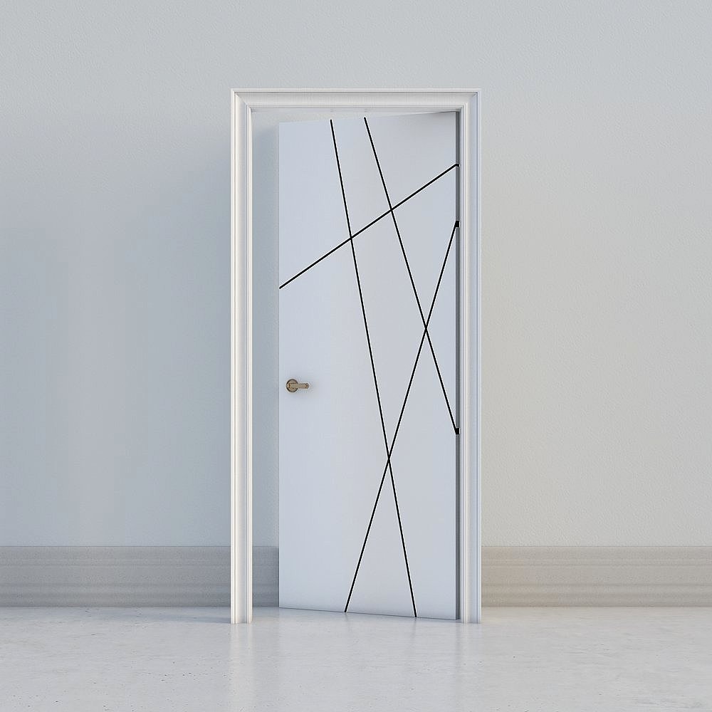 Offene Türen-Modern einfache Massivholz Einzeltür Kombination-016 