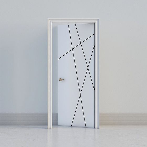 Offene Türen-Modern einfache Massivholz Einzeltür Kombination-016 