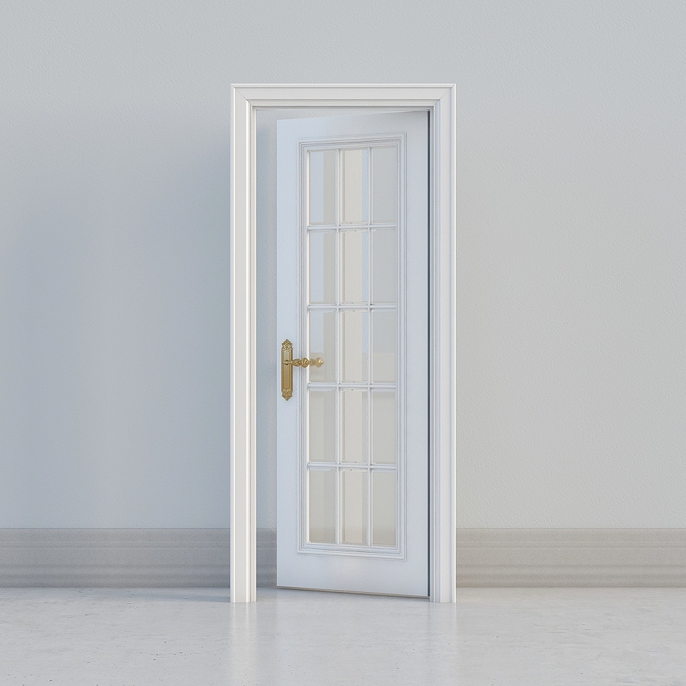 伝統的な白い窓付きドア