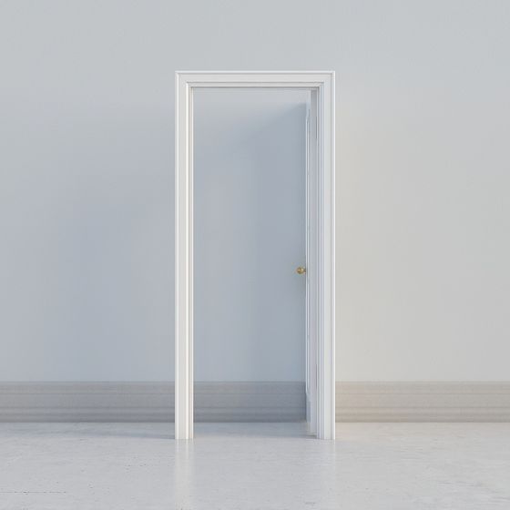 Jane O'Shea Single Open Door 3D Model in Gray