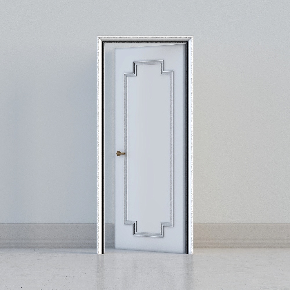Open door-European flat door combination 3D model-04-30