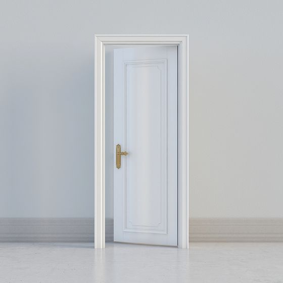 Elegant White Door 3D model