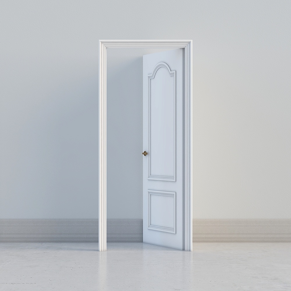 Open door-European flat door combination 3D model-03-60