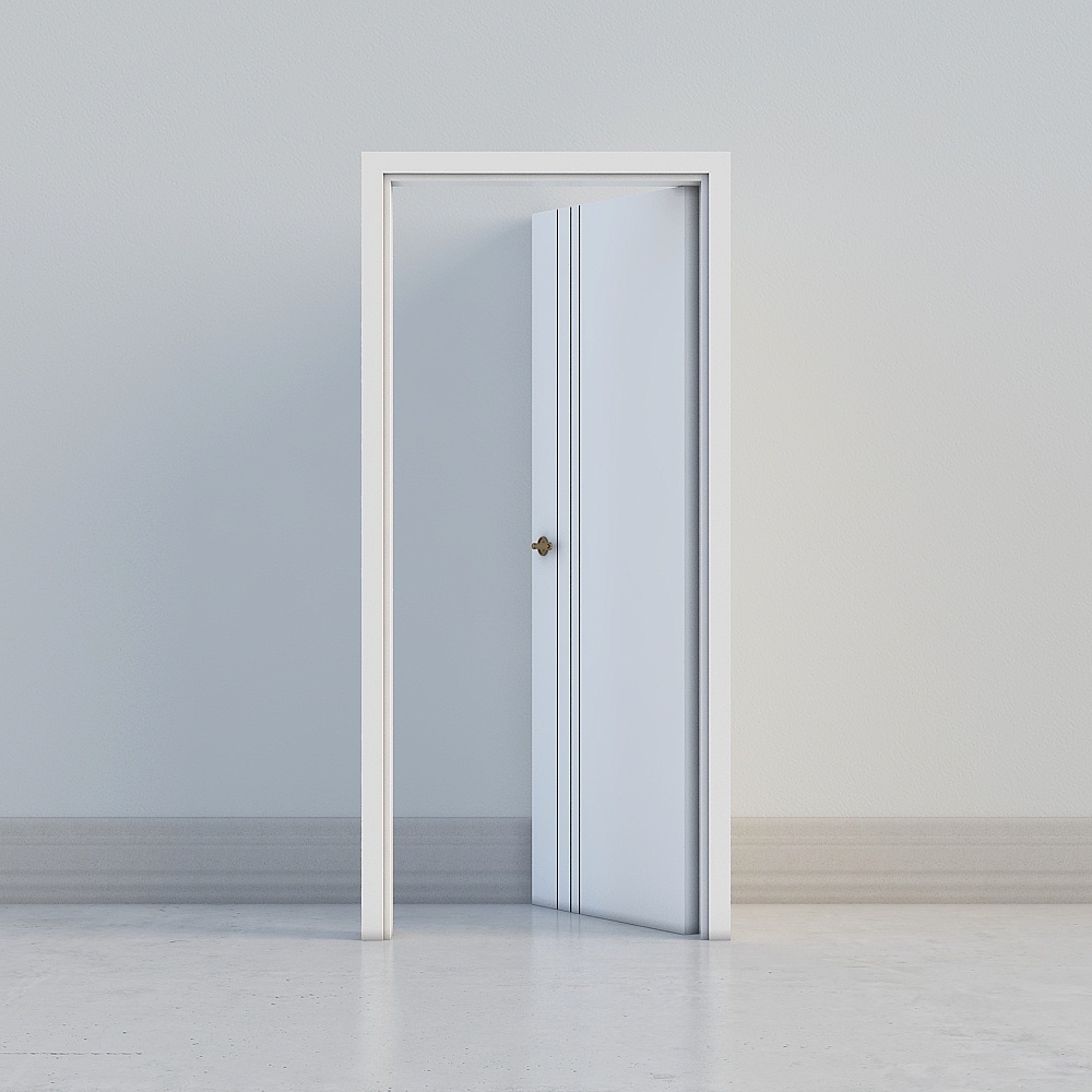 Open door - modern simple solid wood single door combination -03-60