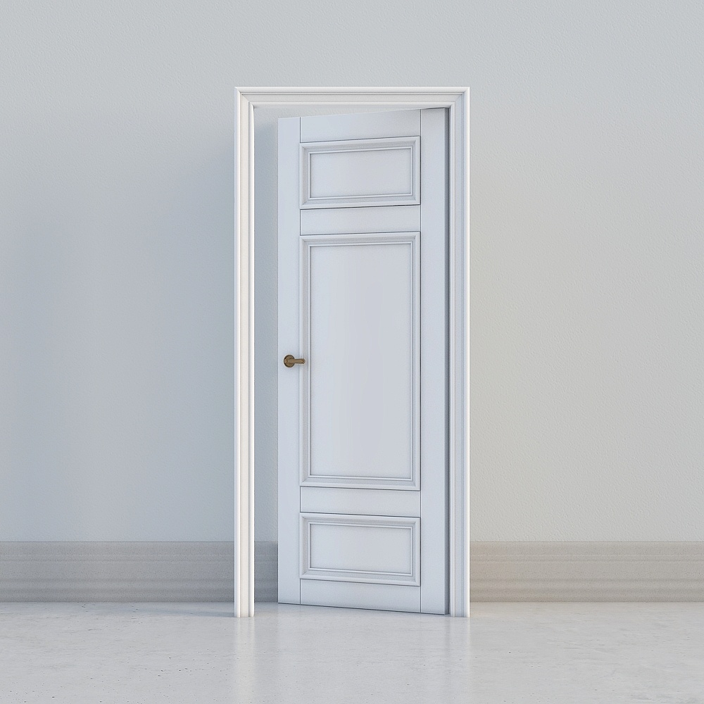 Open door-European flat-door combination 3D model-05-30