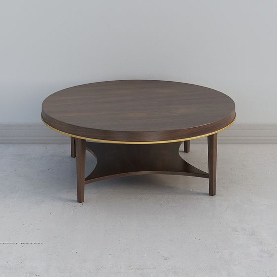 Elegant Round Coffee Table 3D model
