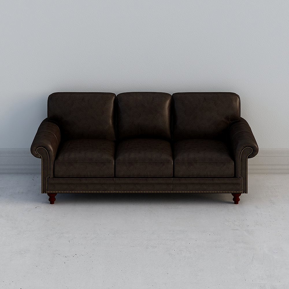 Vintage Leather Sofa 3D model for Modern Interiors