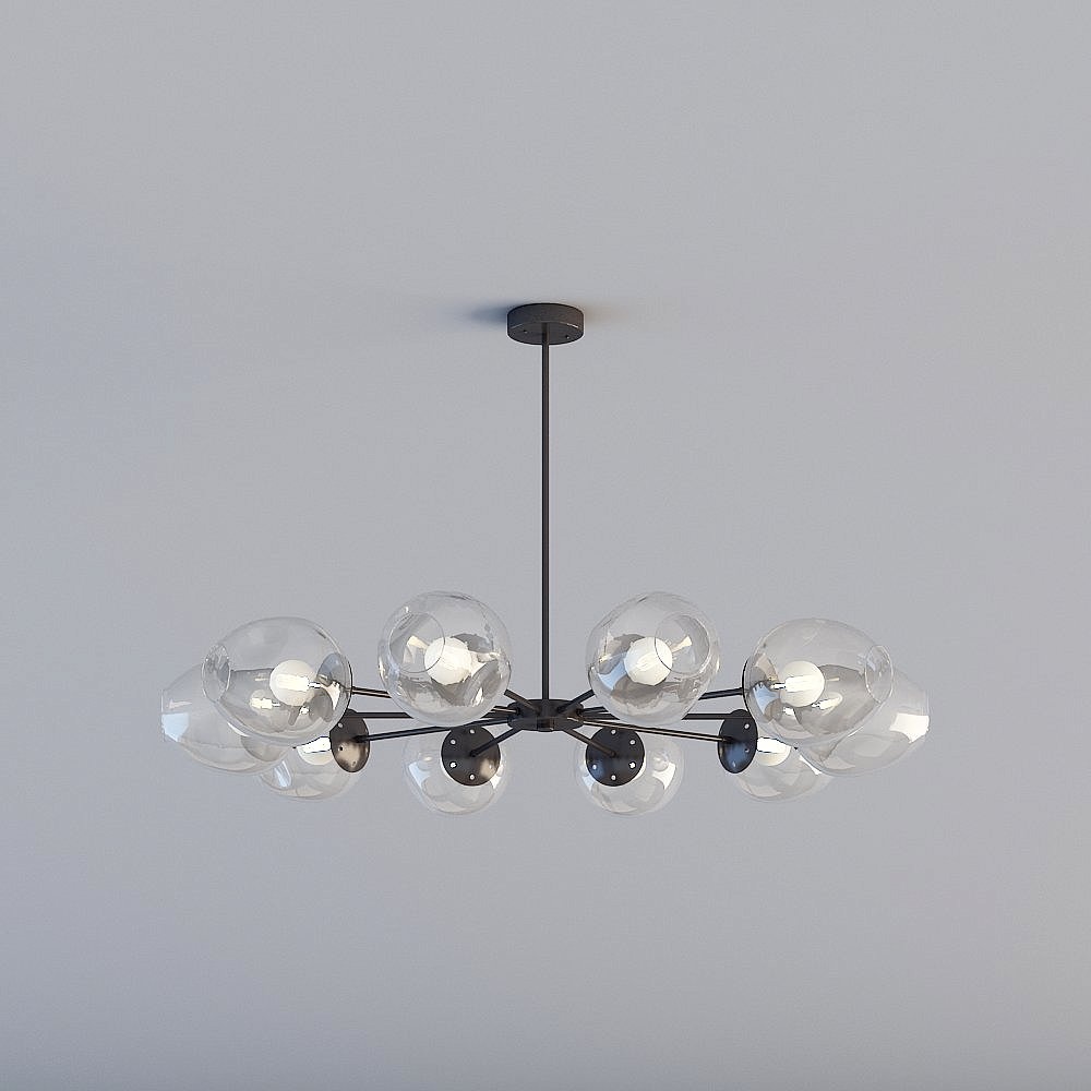 Elegant 3D Chandelier Model for Modern Interiors