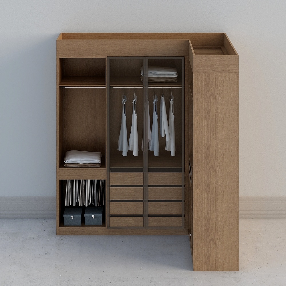 [whole house custom]-TNK modern light log-wardrobe cloakroom-3