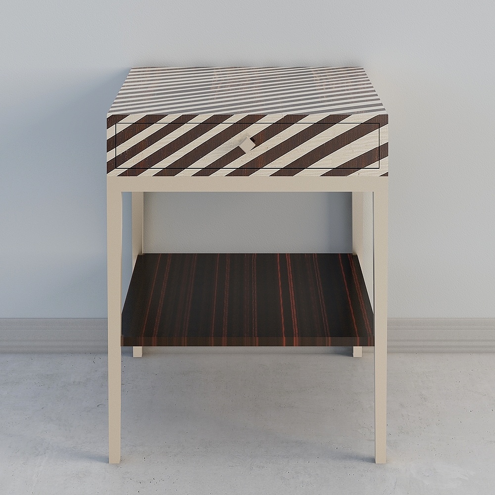 Striped Side Table 3D model