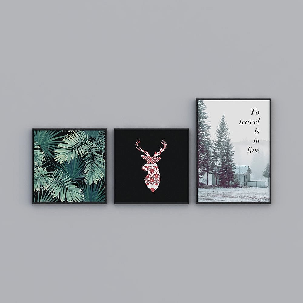 Das Wohnzimmer hängt ein Bild