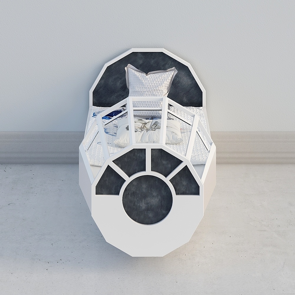 Modern Spaceship Children's Bed Tent Toy Bedroom Space 3D Model - Bed