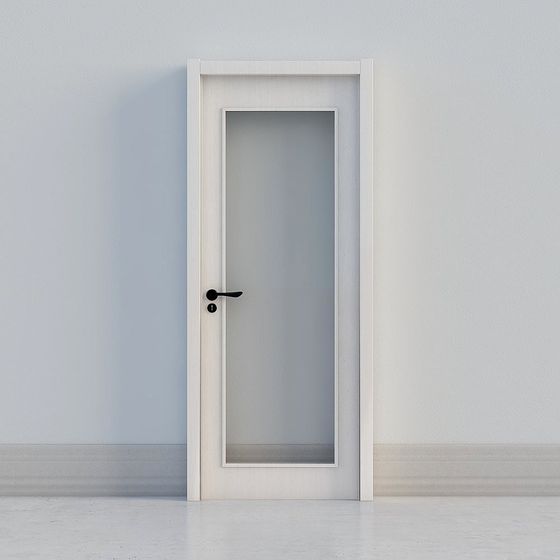 Modern Glass Door 3D model for Interior Design