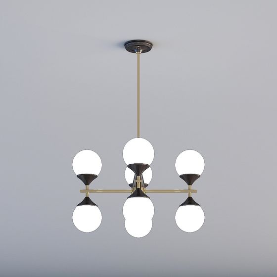 Mid-Century Modern Chandelier 3D model