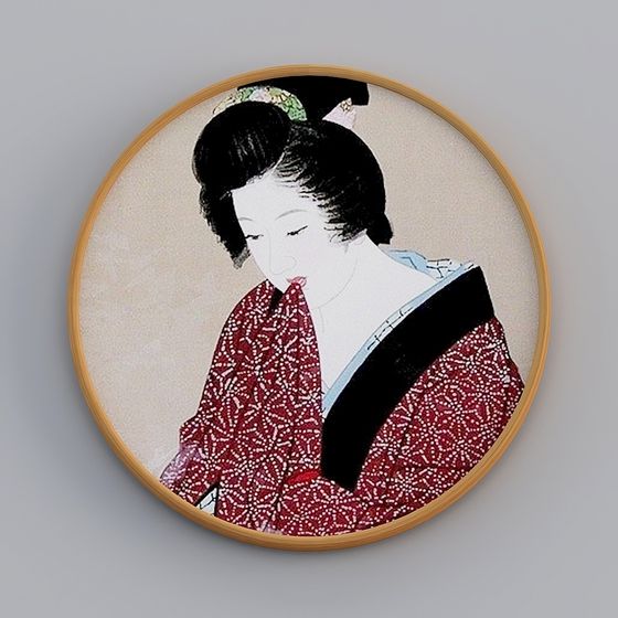 Charming Japanese Lady 3D model for Creative Projects