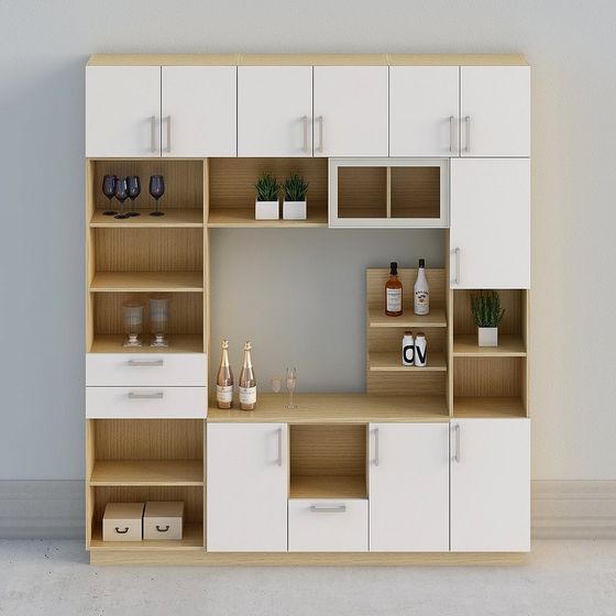 【풀 하우스에 사용자 정의]-현대적인 백색 나무는 북유럽 와인 장 sideboard-sideboard 조합 65