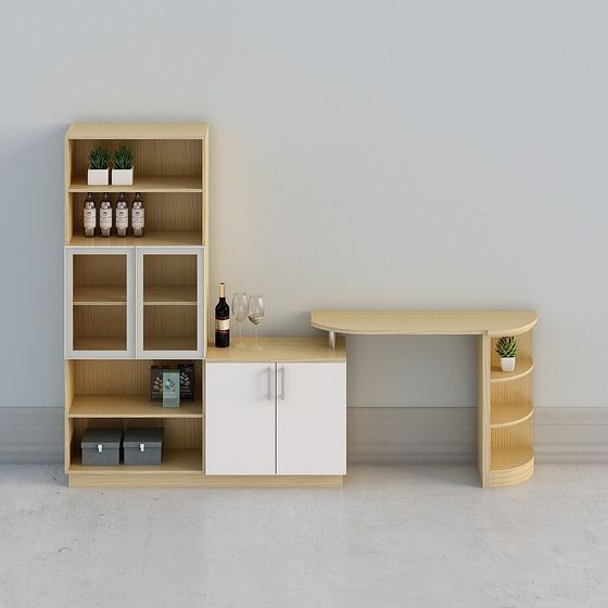 【풀하우스 사용자 정의]- 현대적인 백색 나무 북유럽 와인 장 sideboard-sideboard 조합 58-0