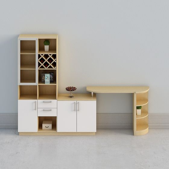 【풀 하우스에 사용자 정의]-현대적인 백색 나무는 북유럽 와인 장 sideboard-sideboard 조합 58